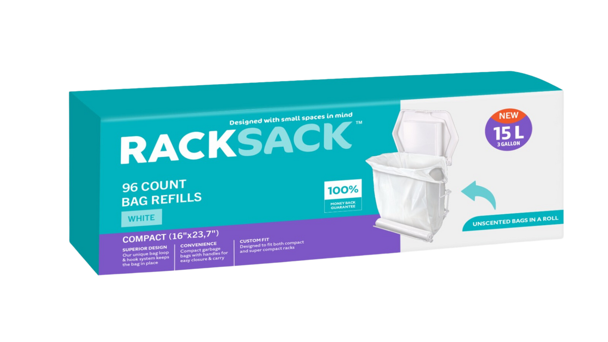 Rack Sack Rolled Bag Refills White 96's