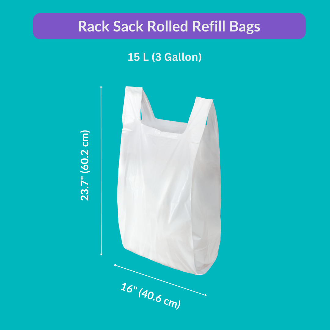 Rack Sack Rolled Bag Refills White 96's