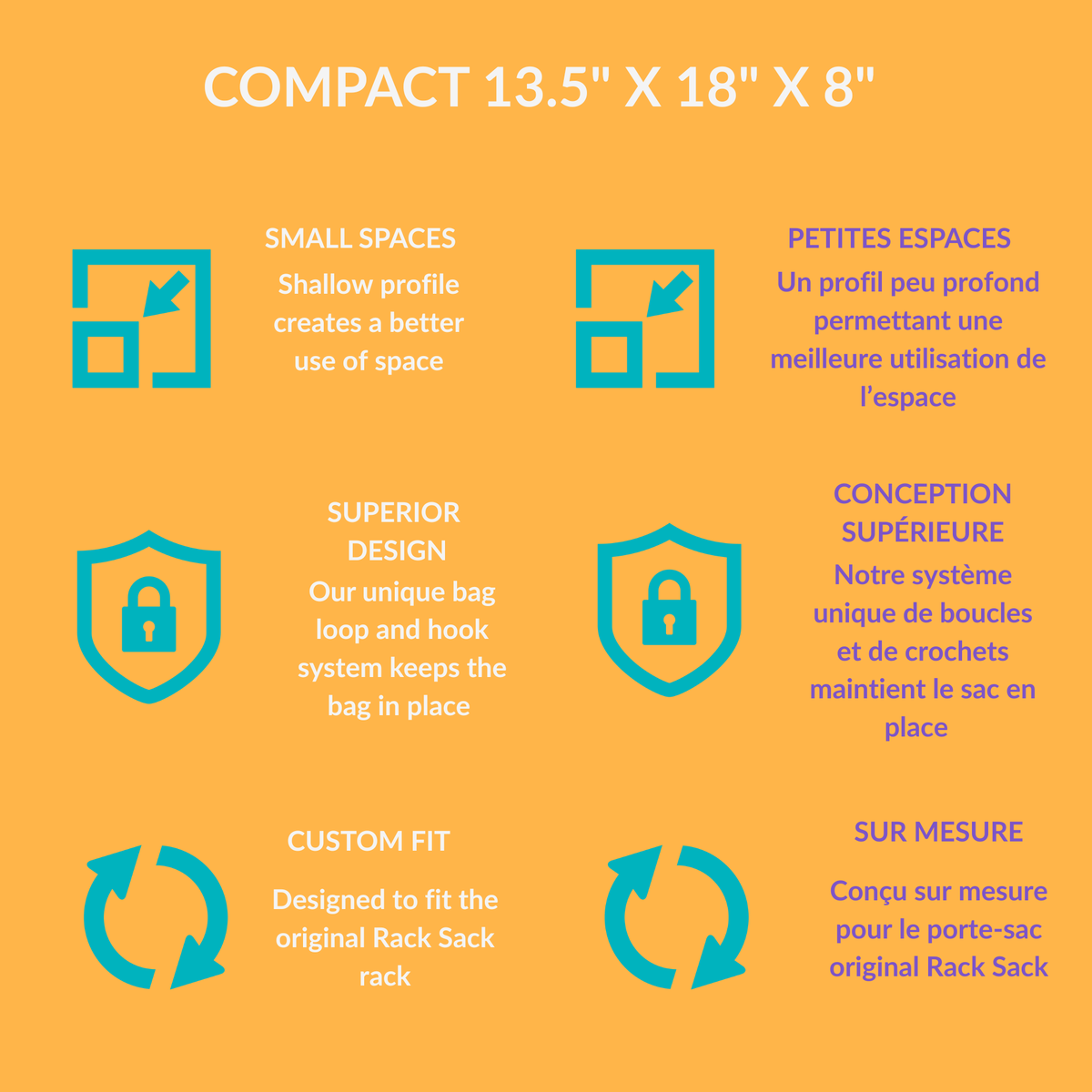 Rack Sack Compact Garbage Bin