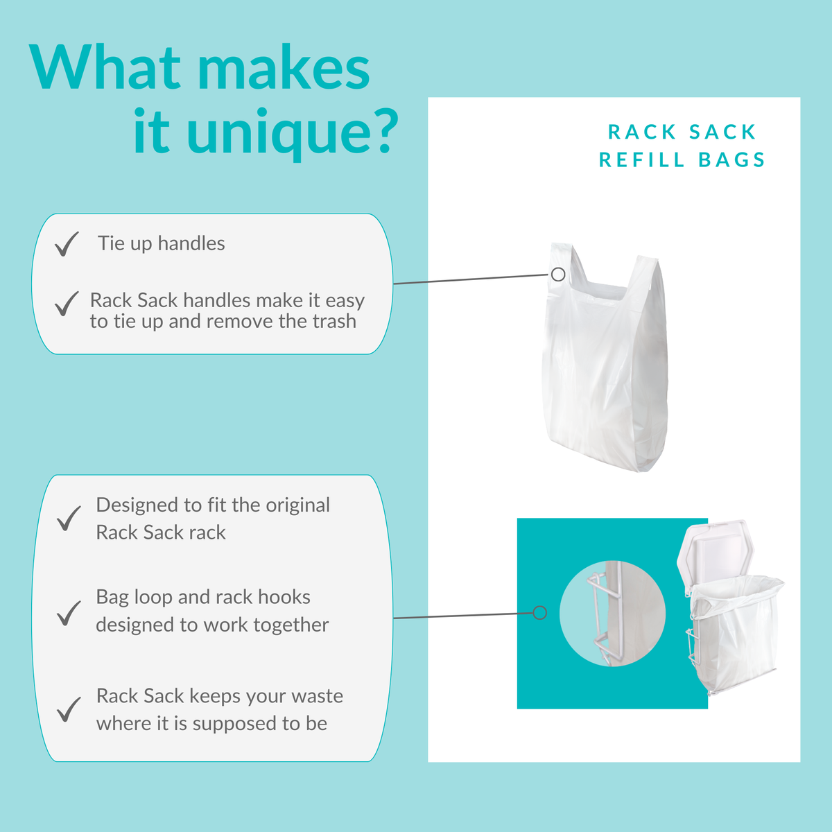 Rack Sack Compact Bag Refills Clear 48's
